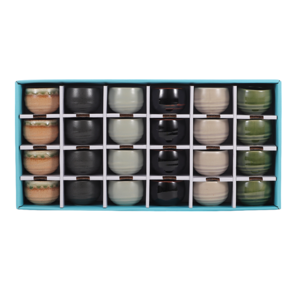 24 Piece Assortment 2.5"D Sake or Tea Cups Set (1/8)