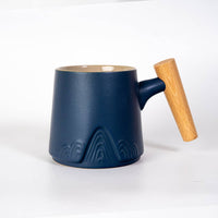 12oz Tea Mugs with Lid and Infuser for Loose Leaf Tea Mountain Range Navy (4/48)