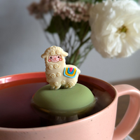 Alpaca | Floating Tea Infuser | Green Base | Cream Alpaca