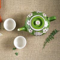 Ume Plum Blossoms Green Tea Set (Tea Pot with 2 Cups)