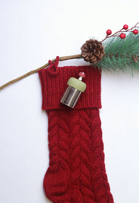 Mushroom | Floating Tea Steeper | Green Base | Red: Earth Green / Candy Apple Red Mushroom
