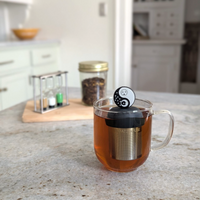 Yin Yang Sun Moon | Floating Tea Infuser | Black Base |Black