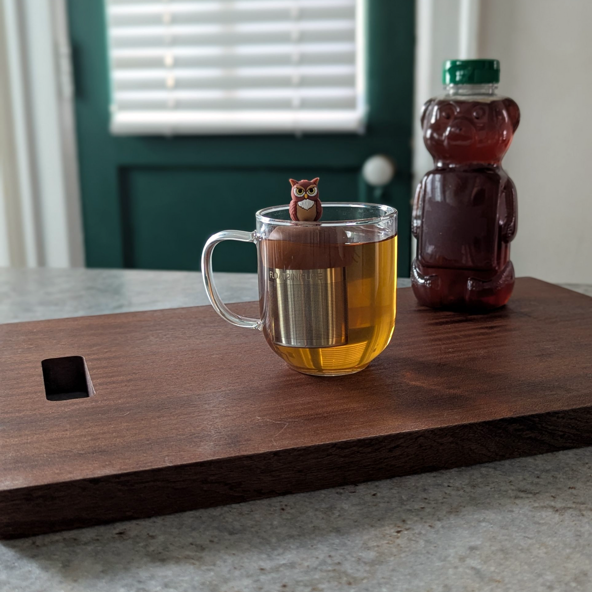 Owl | Floating Tea Infuser | Light Brown Base | Brown Owl