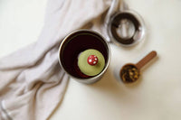 Mushroom | Floating Tea Steeper | Green Base | Red: Earth Green / Candy Apple Red Mushroom