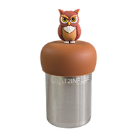 Owl | Floating Tea Infuser | Light Brown Base | Brown Owl