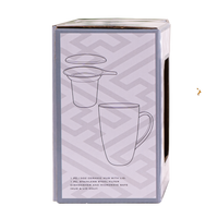 Japanese Crane Design 15oz Tea Mugs with Lid and Infuser