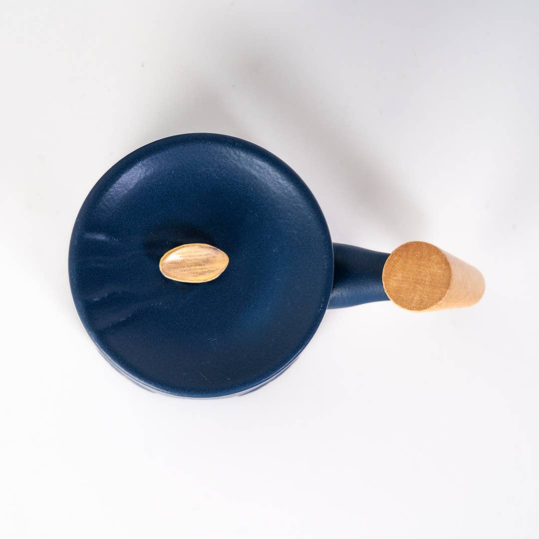 12oz Tea Mugs with Lid and Infuser for Loose Leaf Tea Mountain Range Navy (4/48)