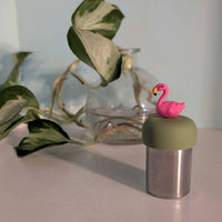 Flamingo | Floating Tea Infuser | Green Base | Pink